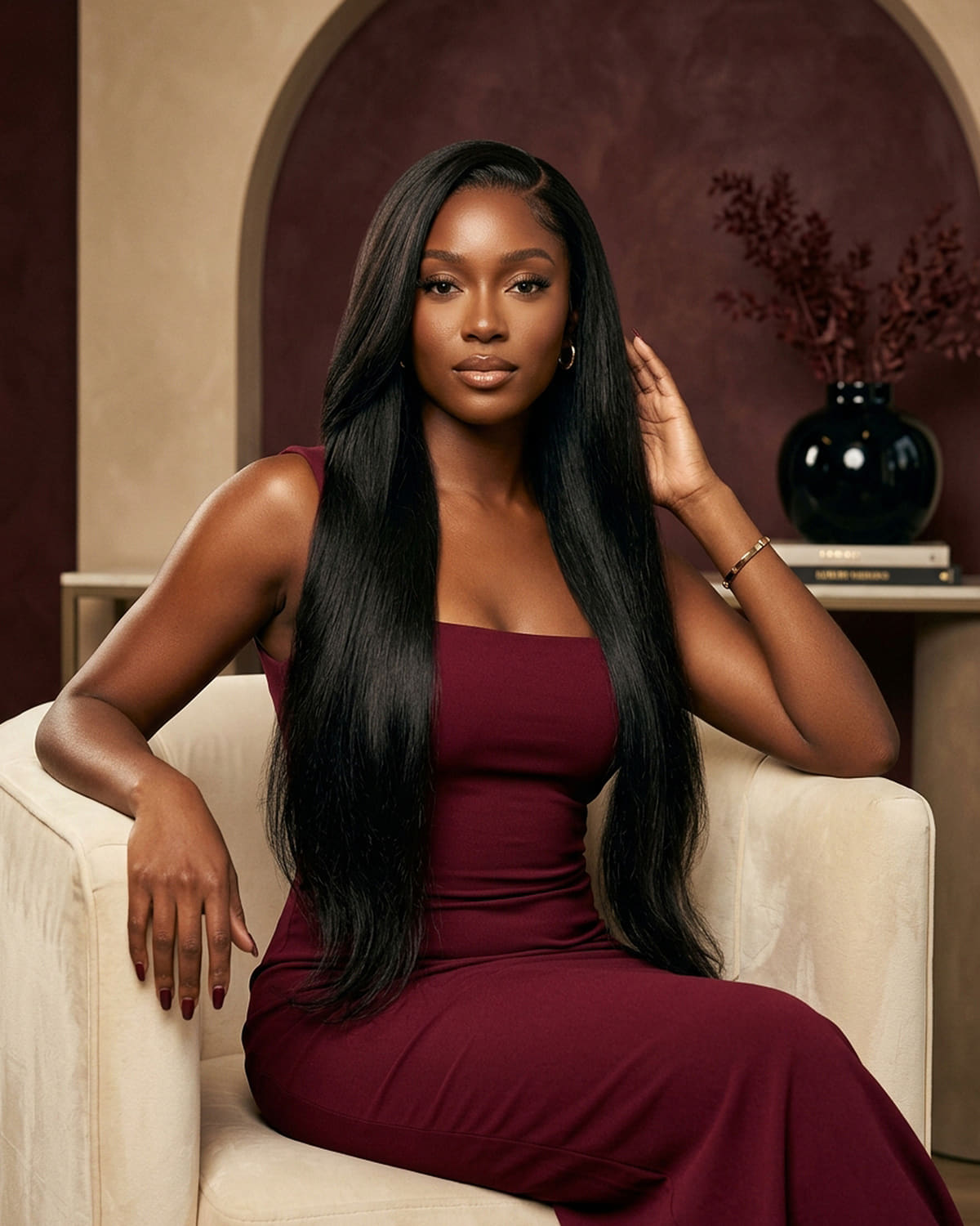 Straight hair texture